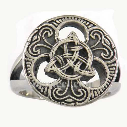 FSR11W69 classic Celtic flower nature ring - Click Image to Close